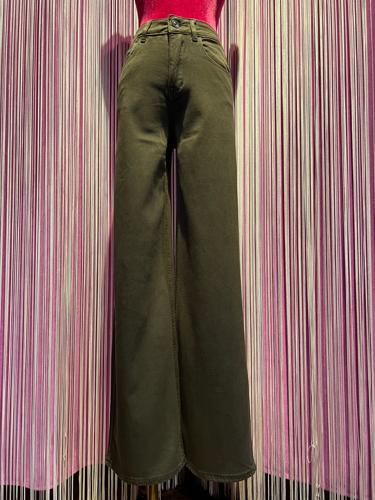 Mon amour Paris pantalone jeans cioccolato a zampa