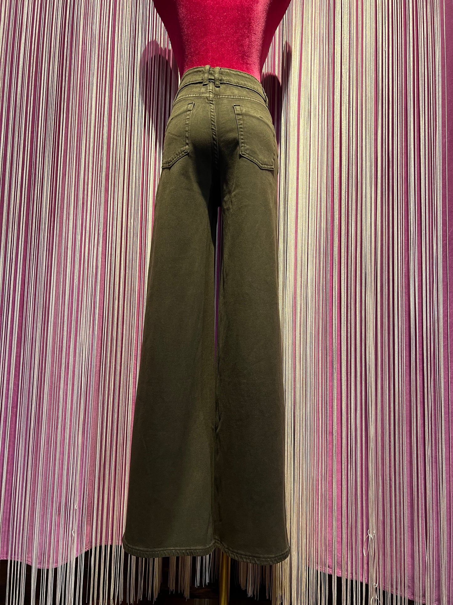 Mon amour Paris pantalone jeans cioccolato a zampa