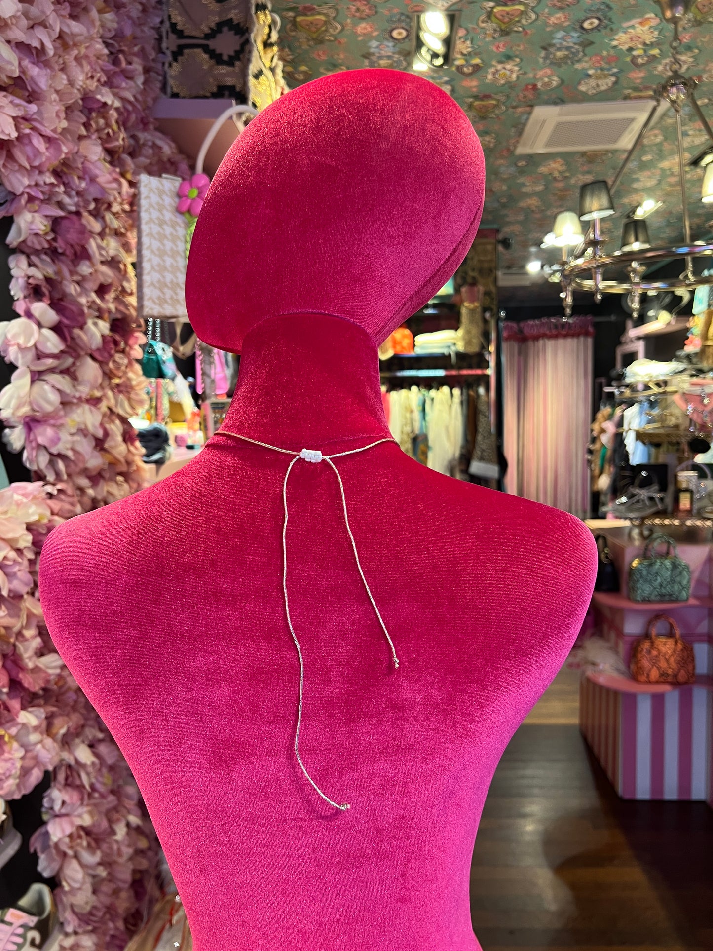 Collana cuore crochet regolabile bianca