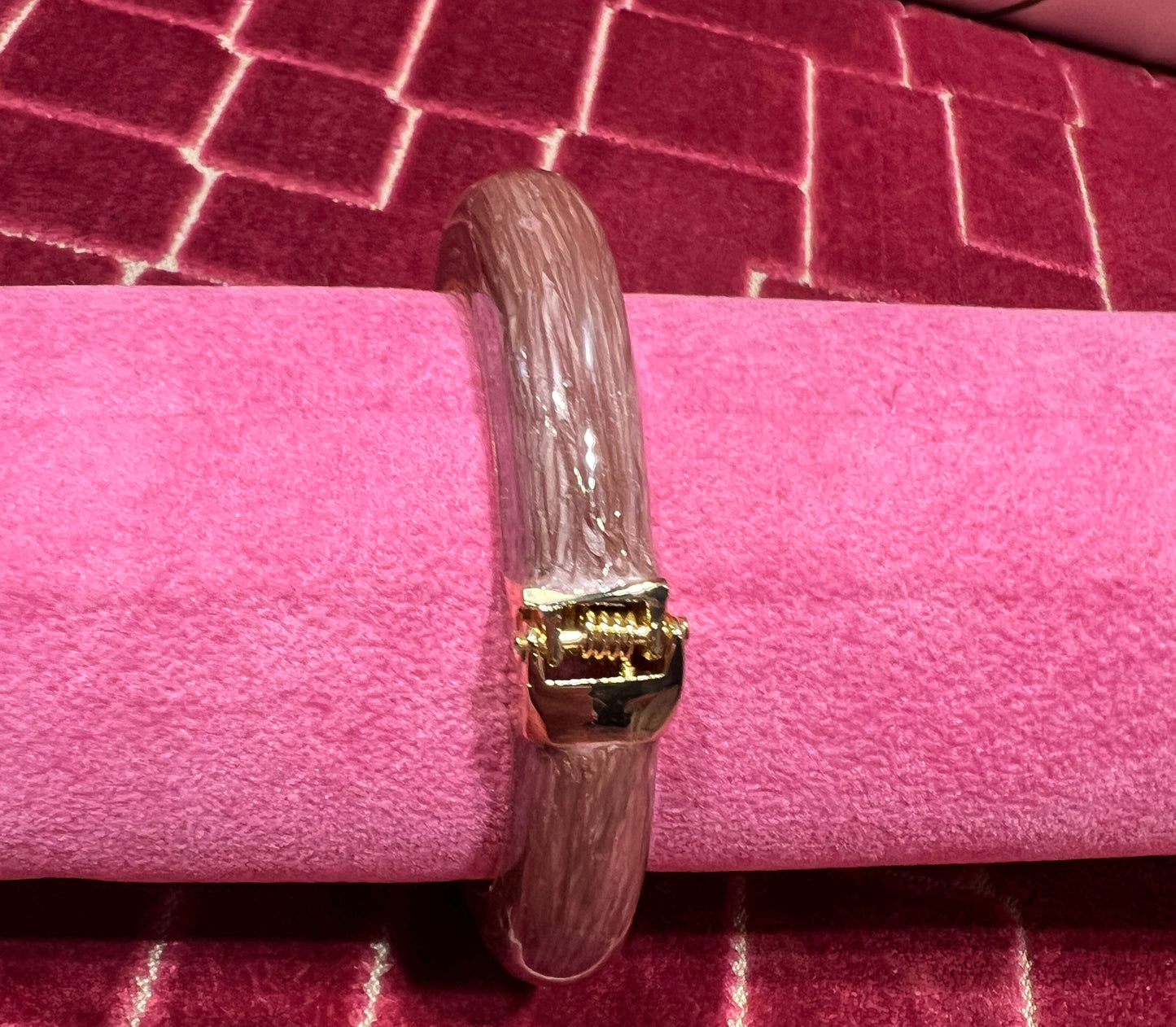 Bracciale cioccolato con perle e strass