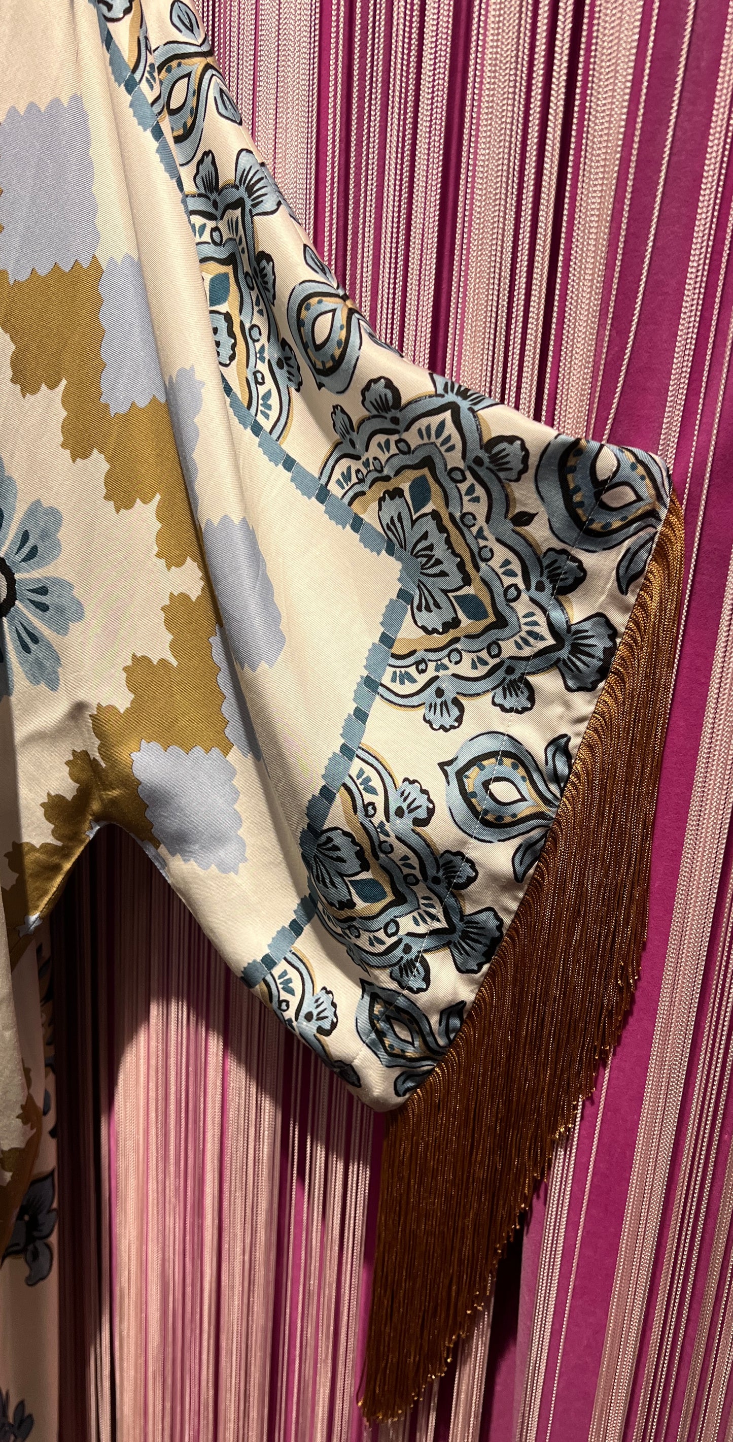 Dahlo kimono fantasia azzurro polvere