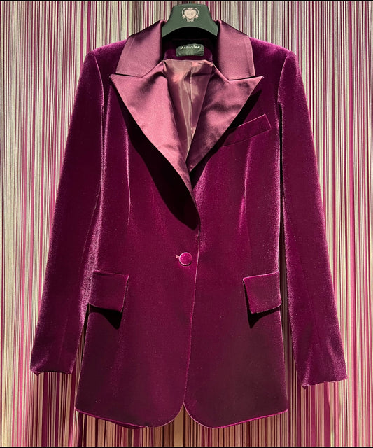 Actualee meno 50% giacca in ciniglia ciclamino