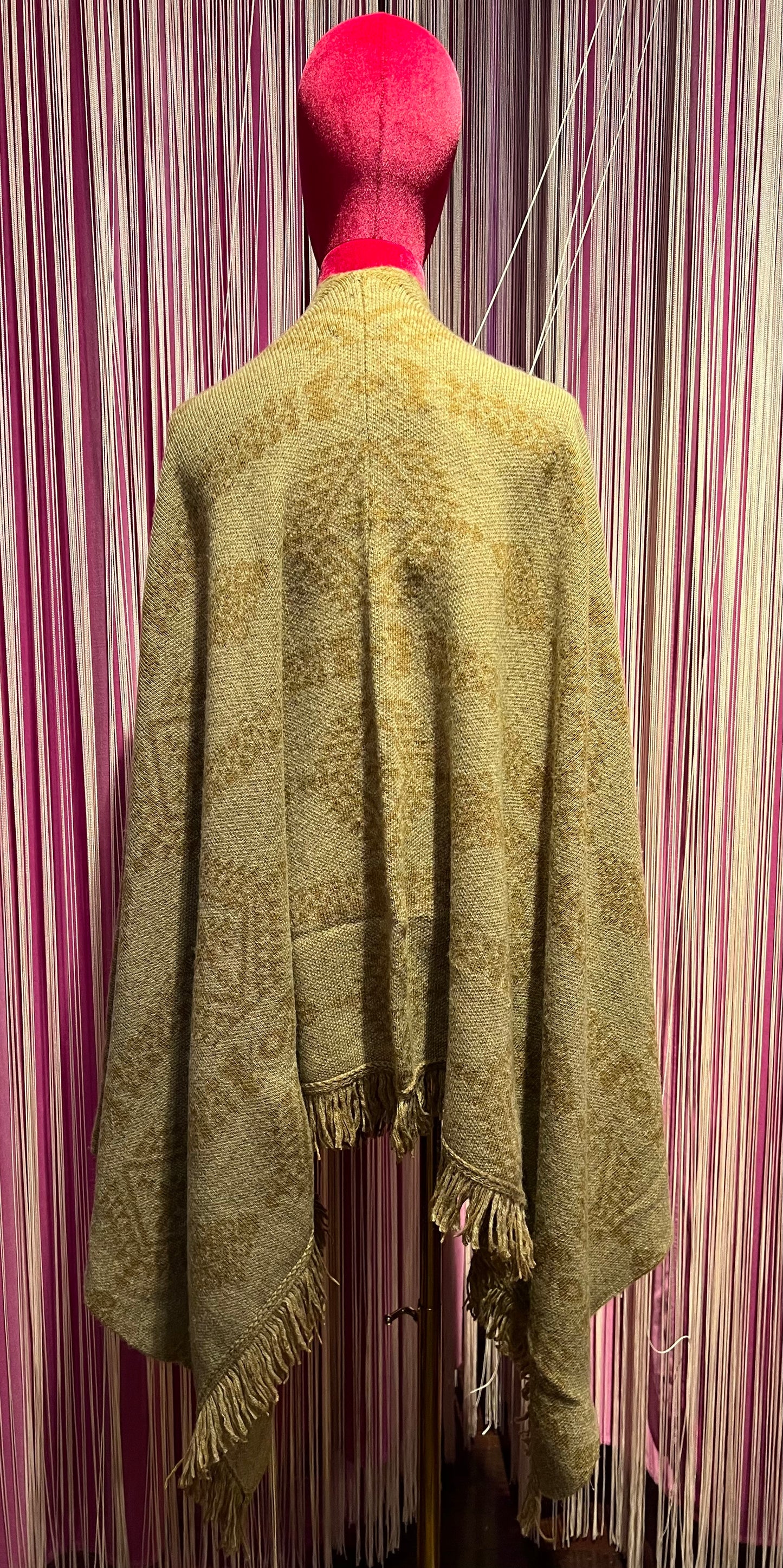 Tooco poncho fantasia cammello sconto-50%