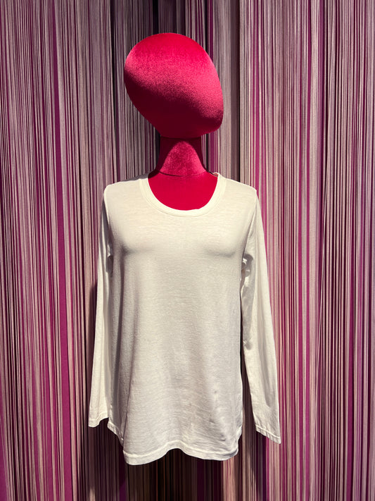 The room t shirt manica lunga bianca cotone