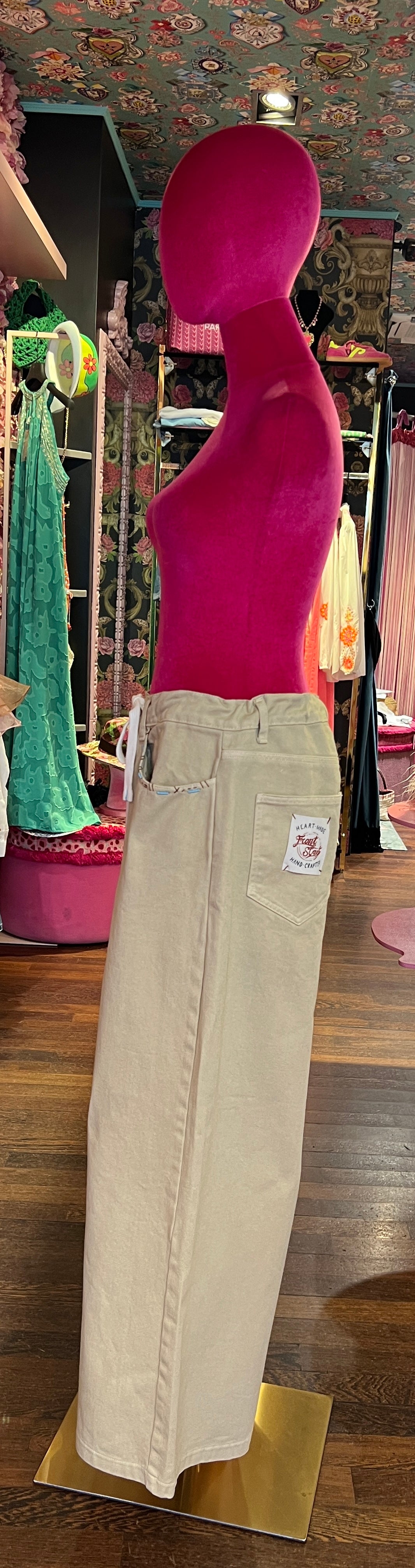 Front street -50% di sconto pantalone largo con laccetto corda