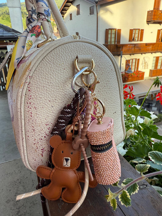 ABpink🩷 borsa pelle dipinta a mano con tracolla