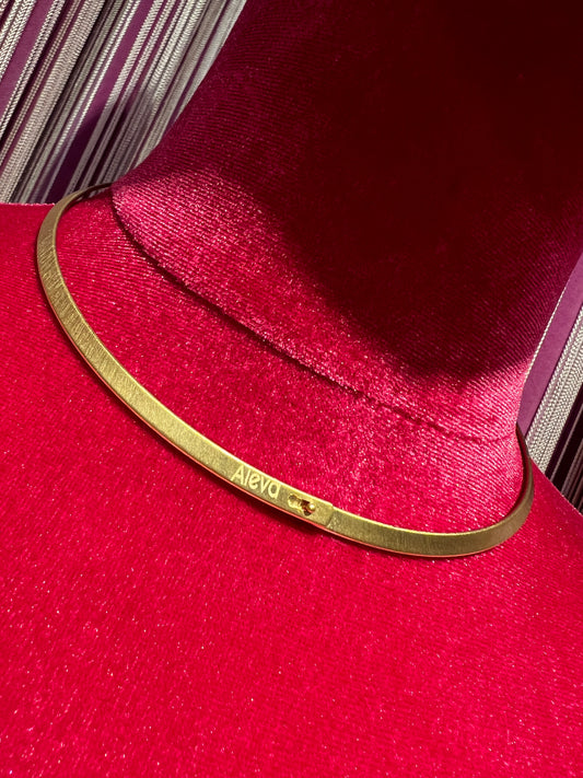 Aleva’ collarino rigido oro satinato Elsa