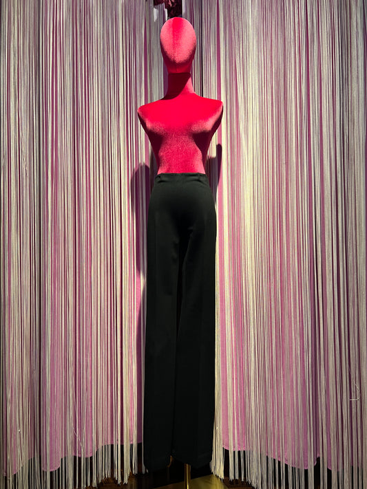 SU official pantalone elasticizzato punto Milano a zampa nero