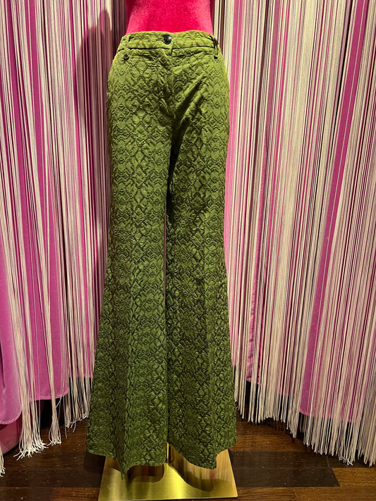 I love my pants occasioni imperdibili pantalone damascato verde militare
