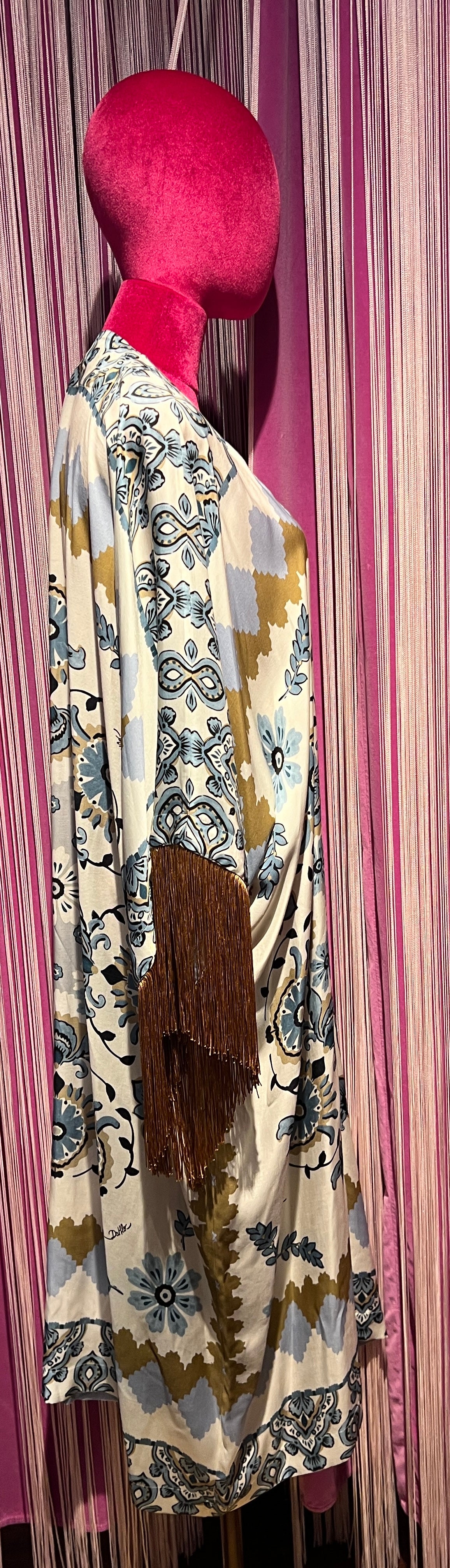 Dahlo kimono fantasia azzurro polvere