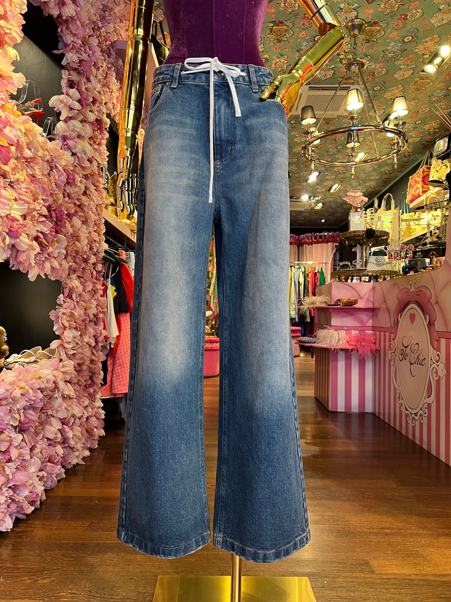 Front street jeans denim con laccetto vestibilita’ ampia