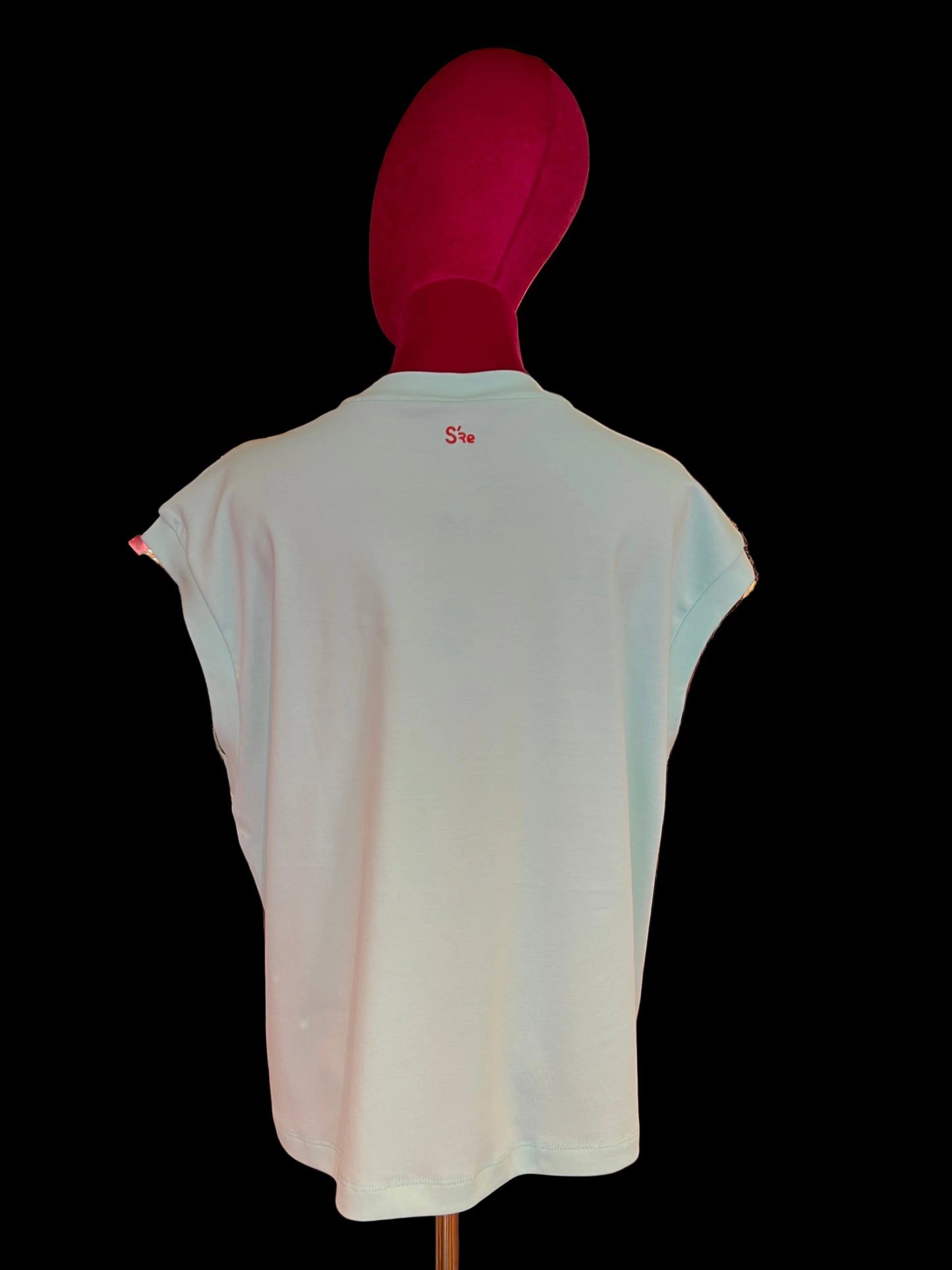 Sincere Paris t shirt senza maniche con scritta “ w l’amore !”