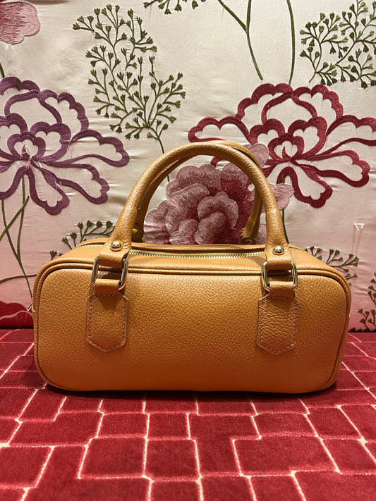 Borsa pelle cuoio due manici con tracollina