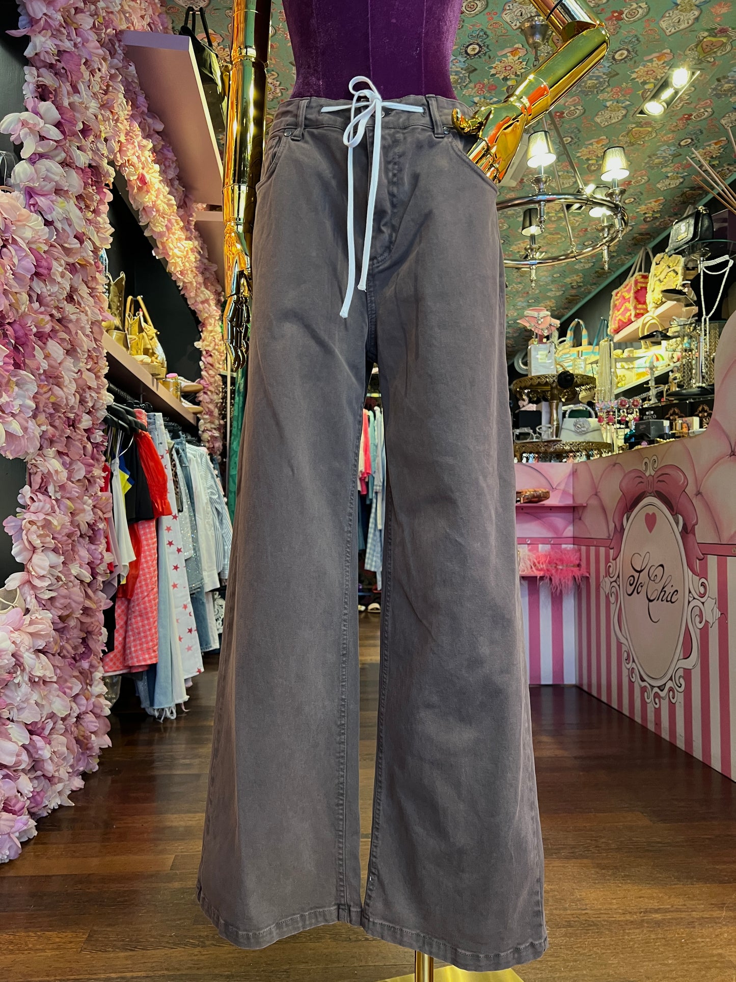 Front street pantalone con laccetto testa di moro vestibilita’ ampia
