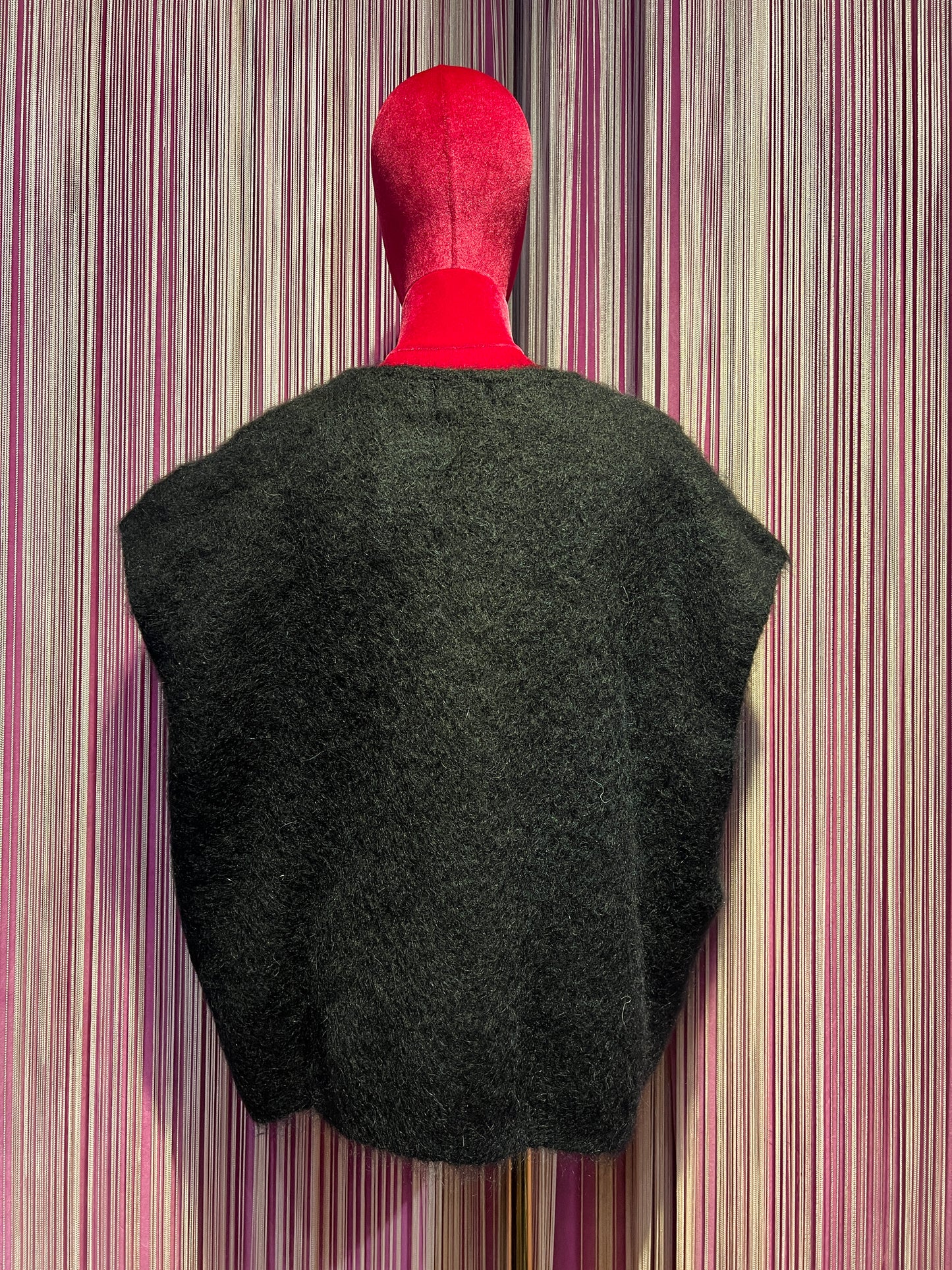 The room gilet cardigan nero mohair e lana