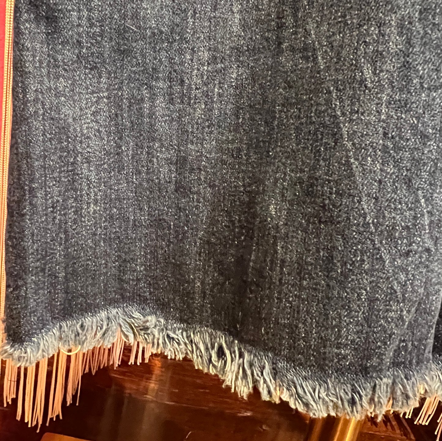 Mon amour Paris jeans denim sfrangiato elasticizzato