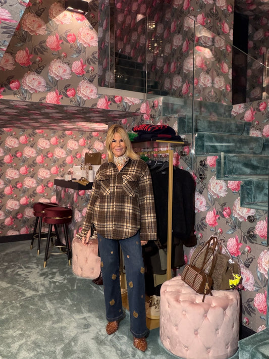 Mon amour Paris -40% di sconto jeans denim con cuori e orsetti