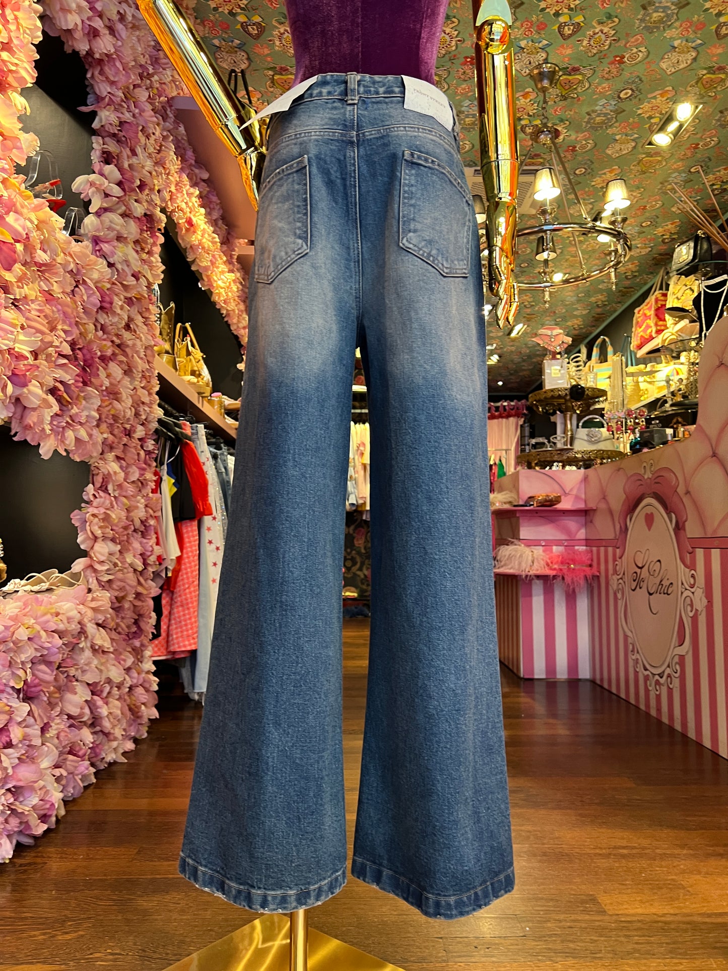 Front street jeans denim con laccetto vestibilita’ ampia