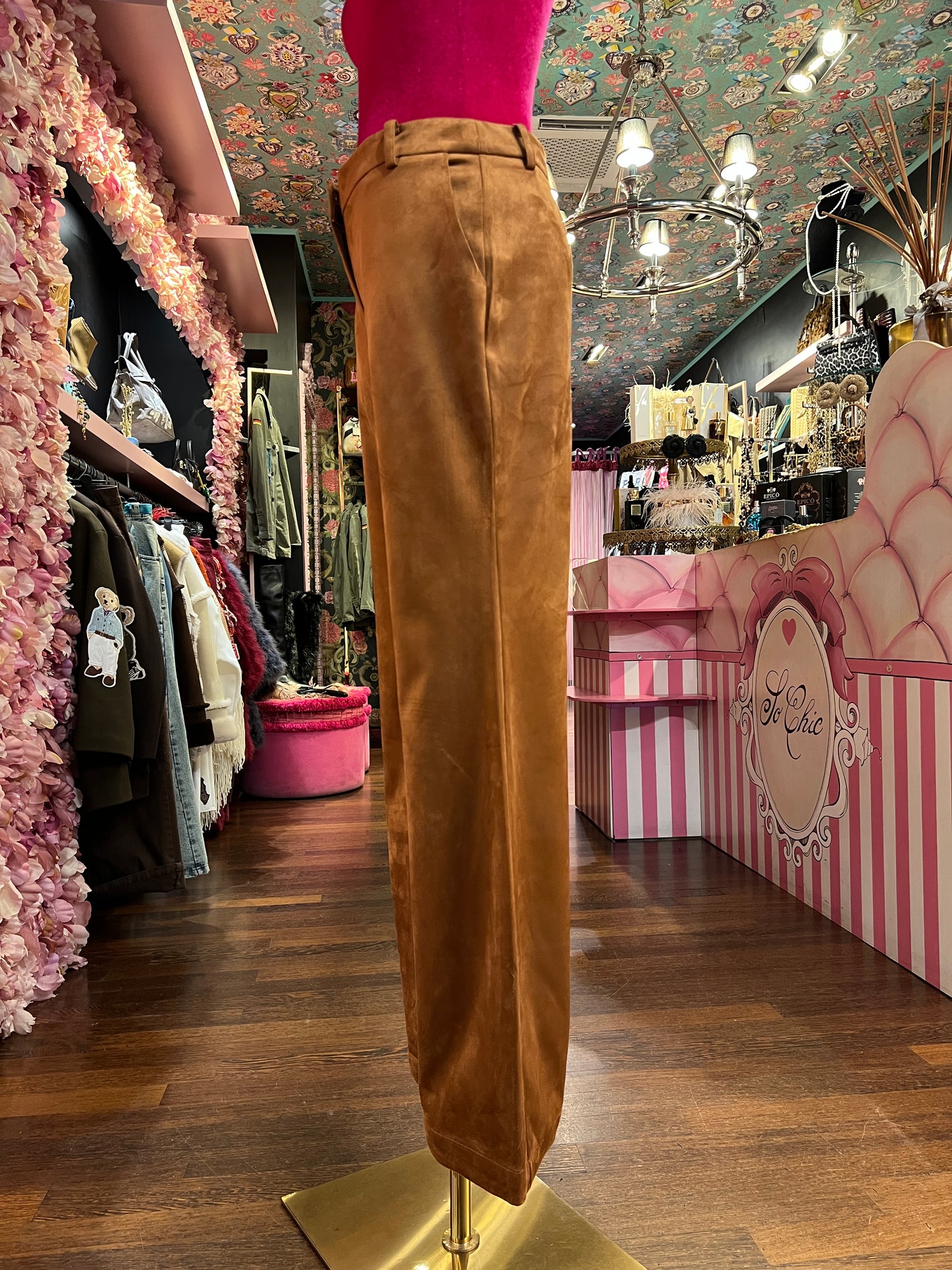 Amosa pantalone a zampa ecosuede