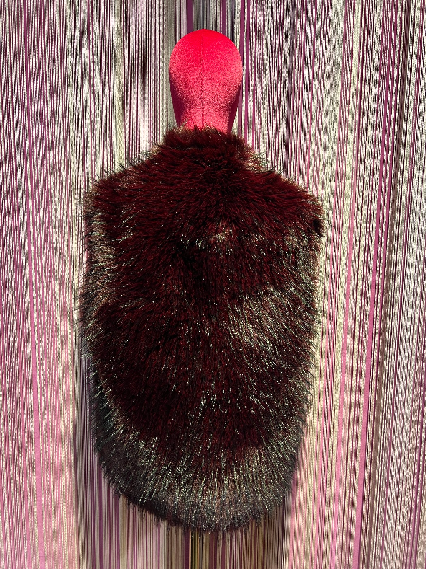 The room gilet ecopelliccia burgundi