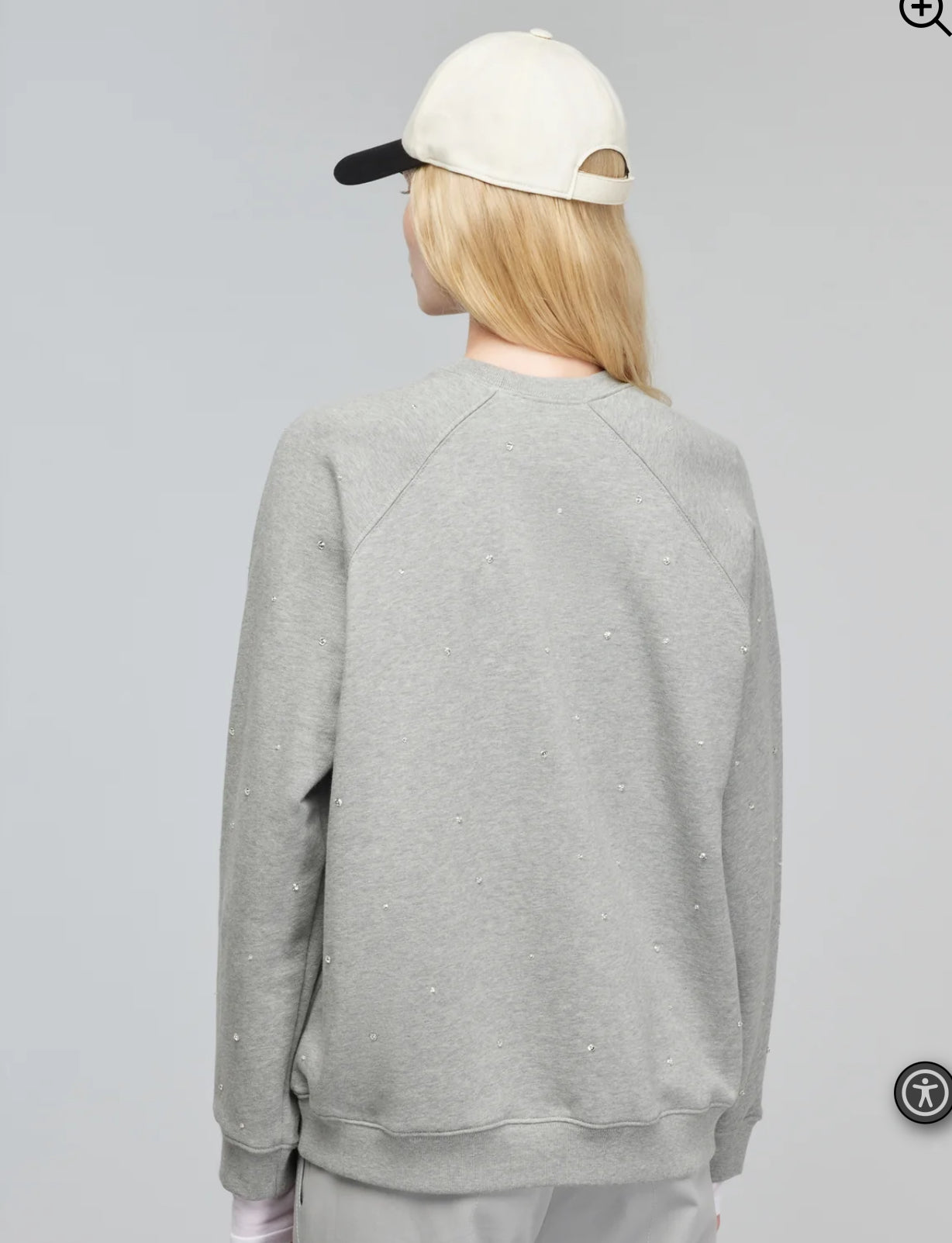 Semicouture felpa girocollo manica lunga con cristalli