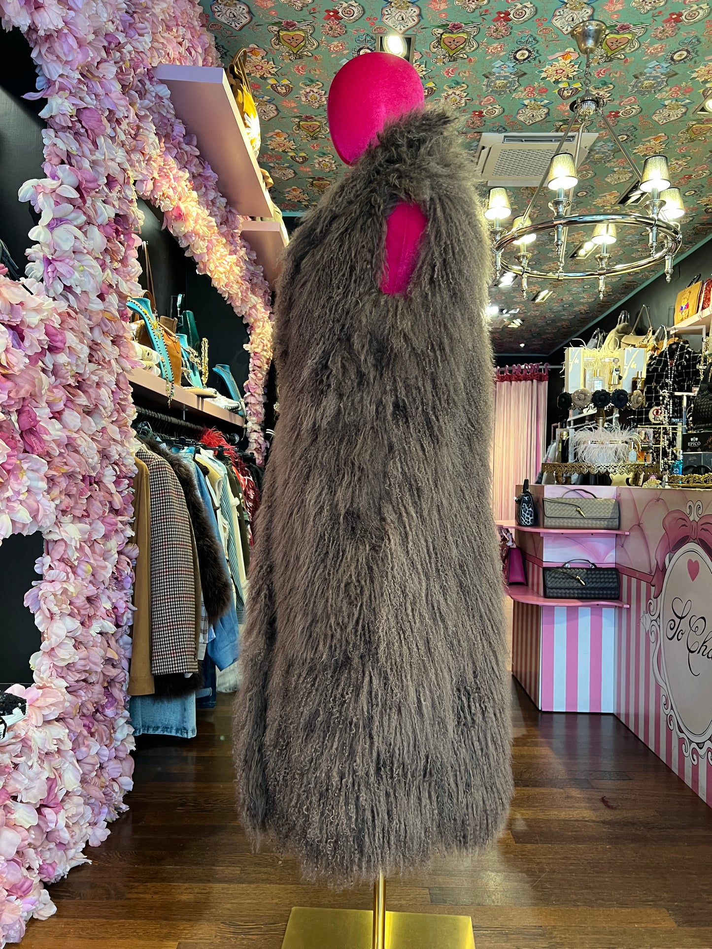 Anna Kel gilet lungo ecopelliccia mongolia reversibile