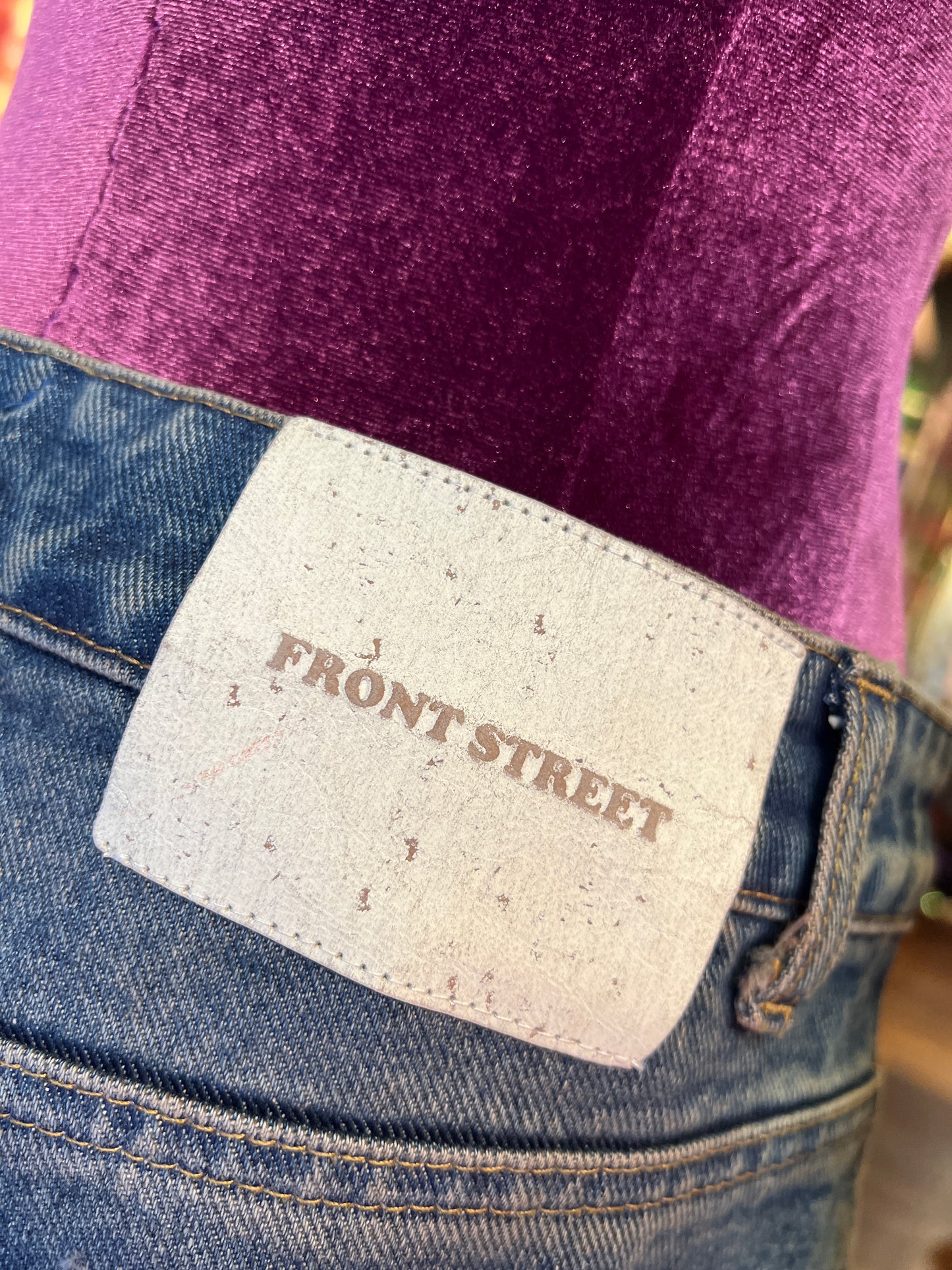 Front street jeans denim con laccetto vestibilita’ ampia