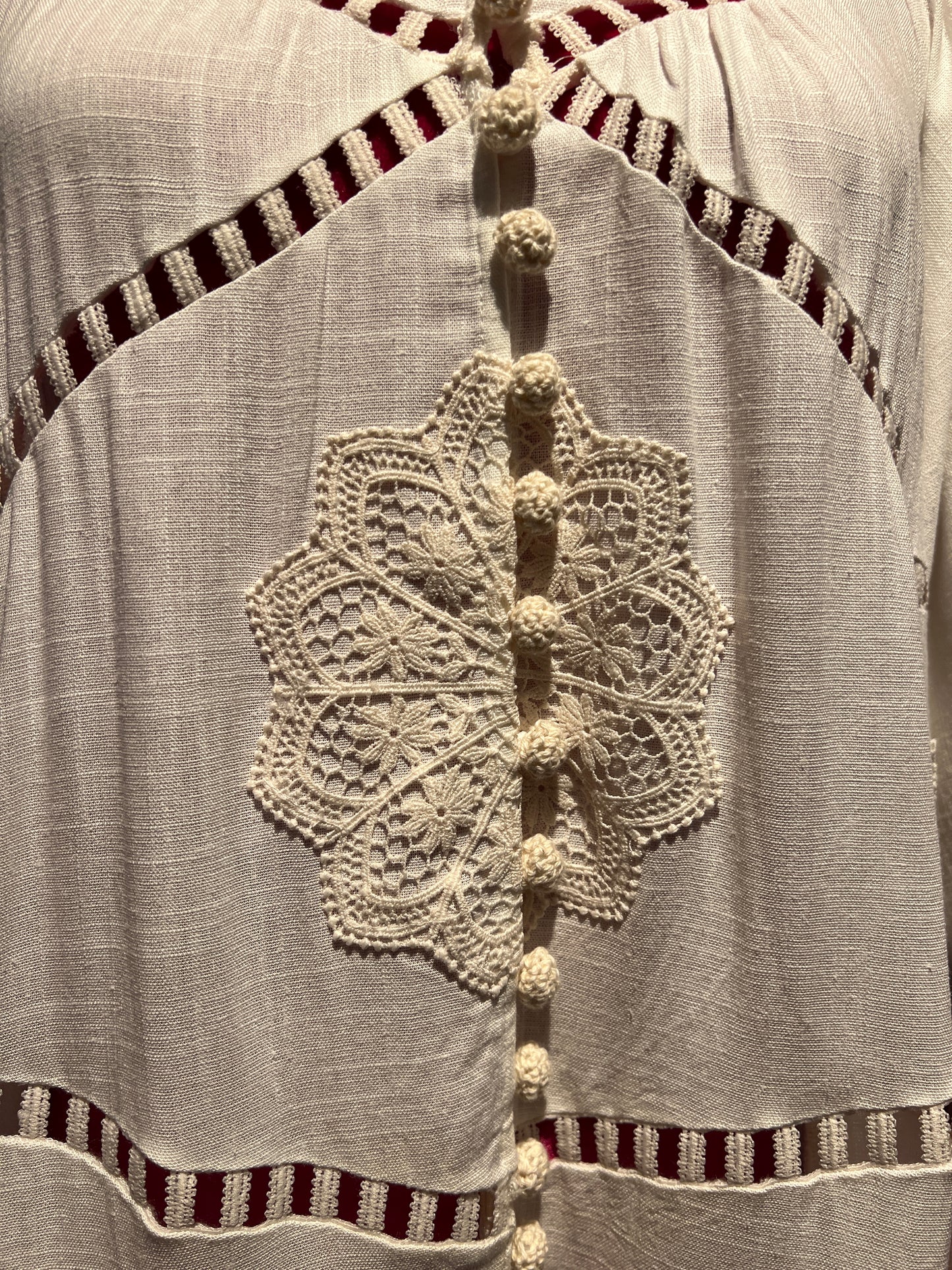 Amosa -50% di sconto abito con pizzo crochet maniche baloon