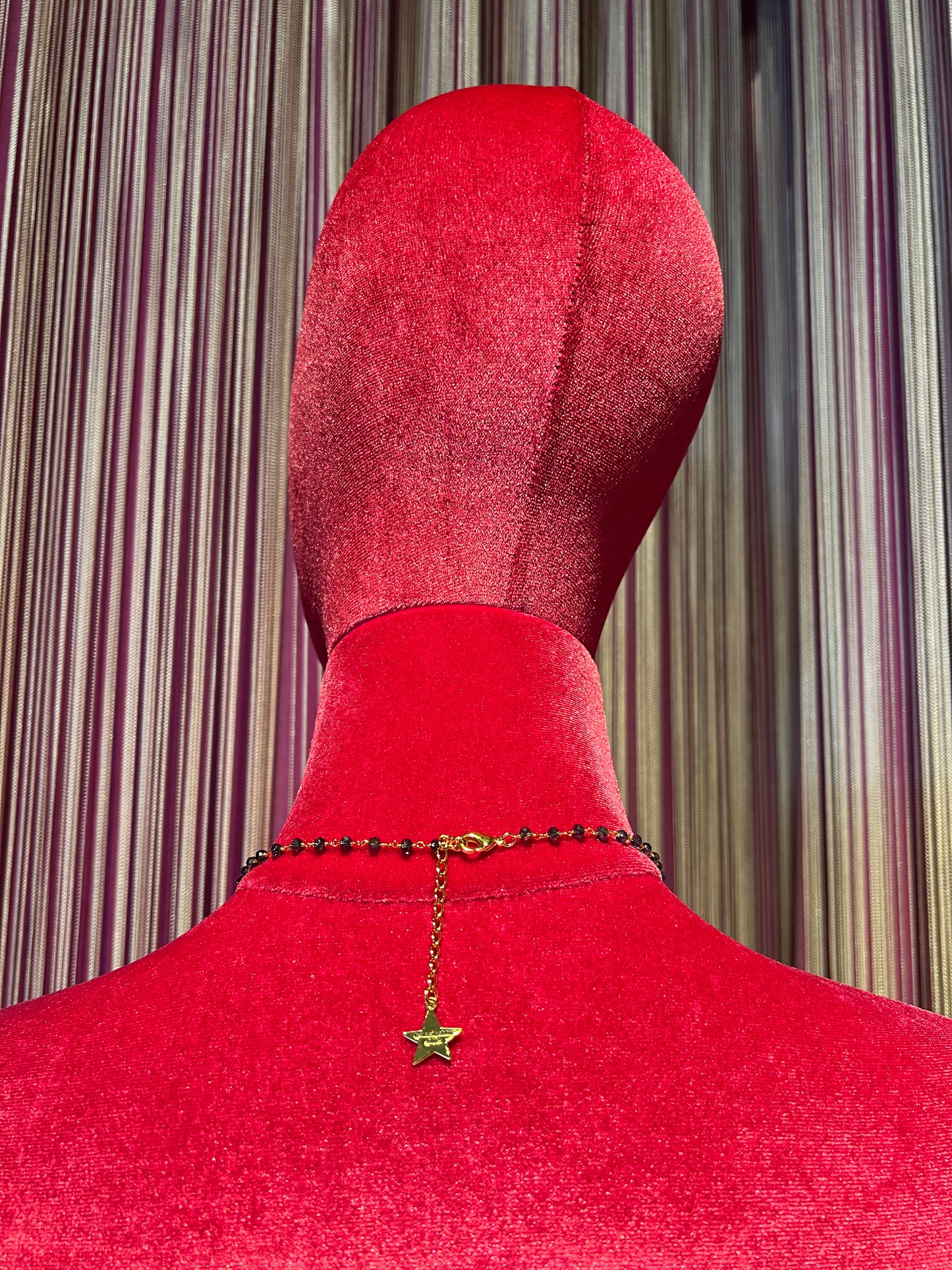 Principessa Glam collana girocollo perline e cuore blu cornetto celeste