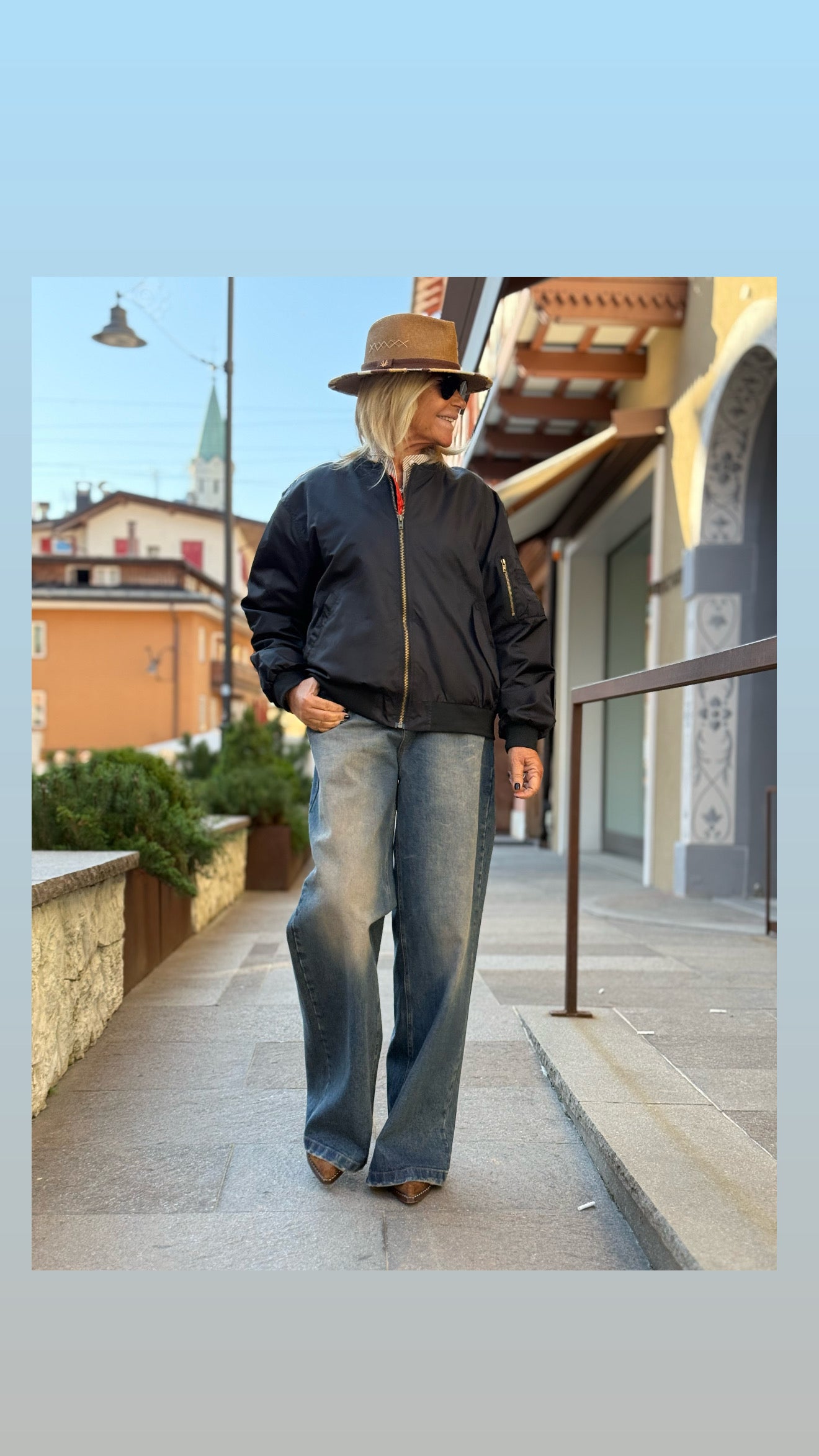 Front street jeans denim con laccetto vestibilita’ ampia