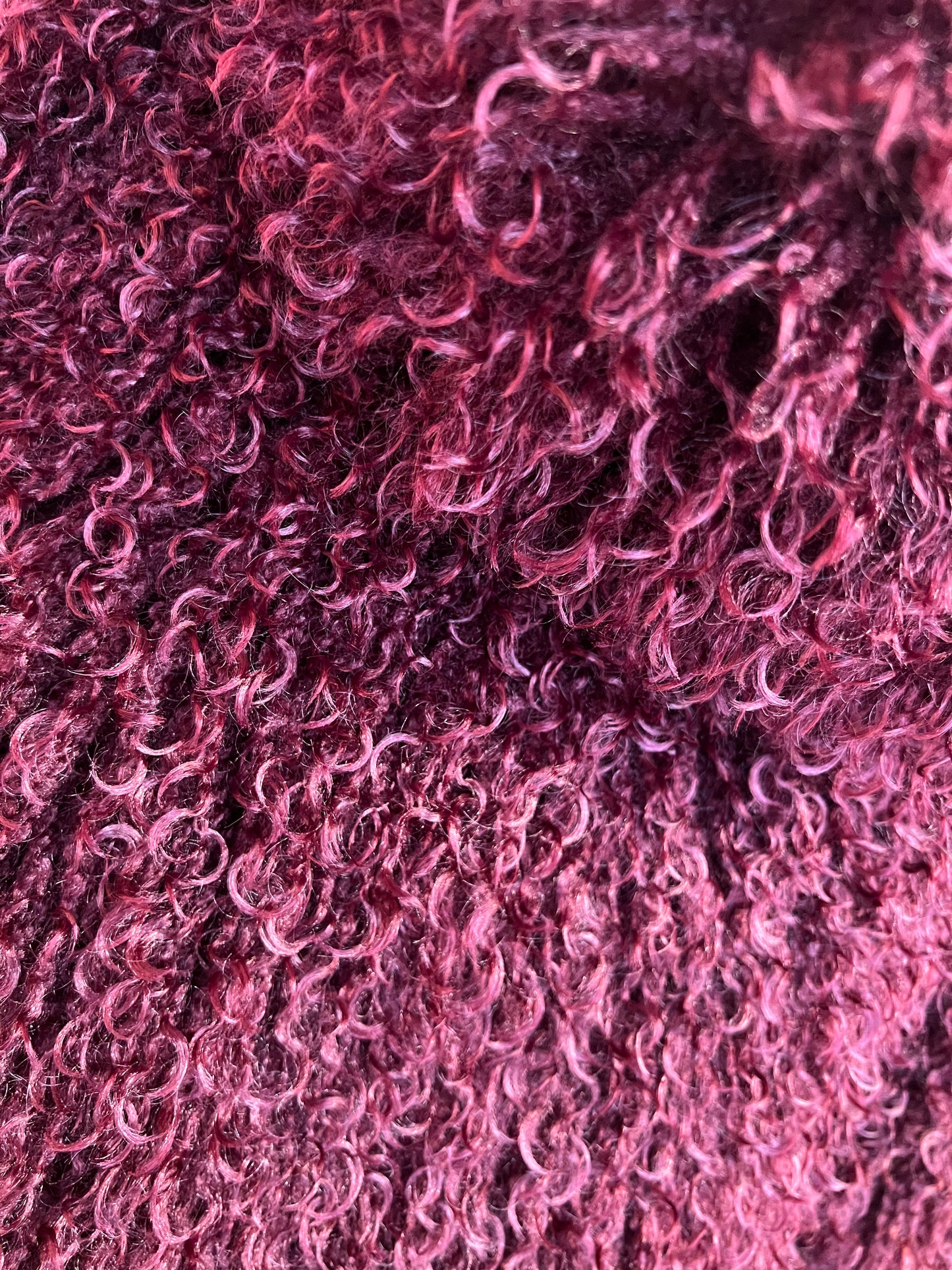 Uncommon giacca ecopelliccia con cappuccio bordeaux reversibile