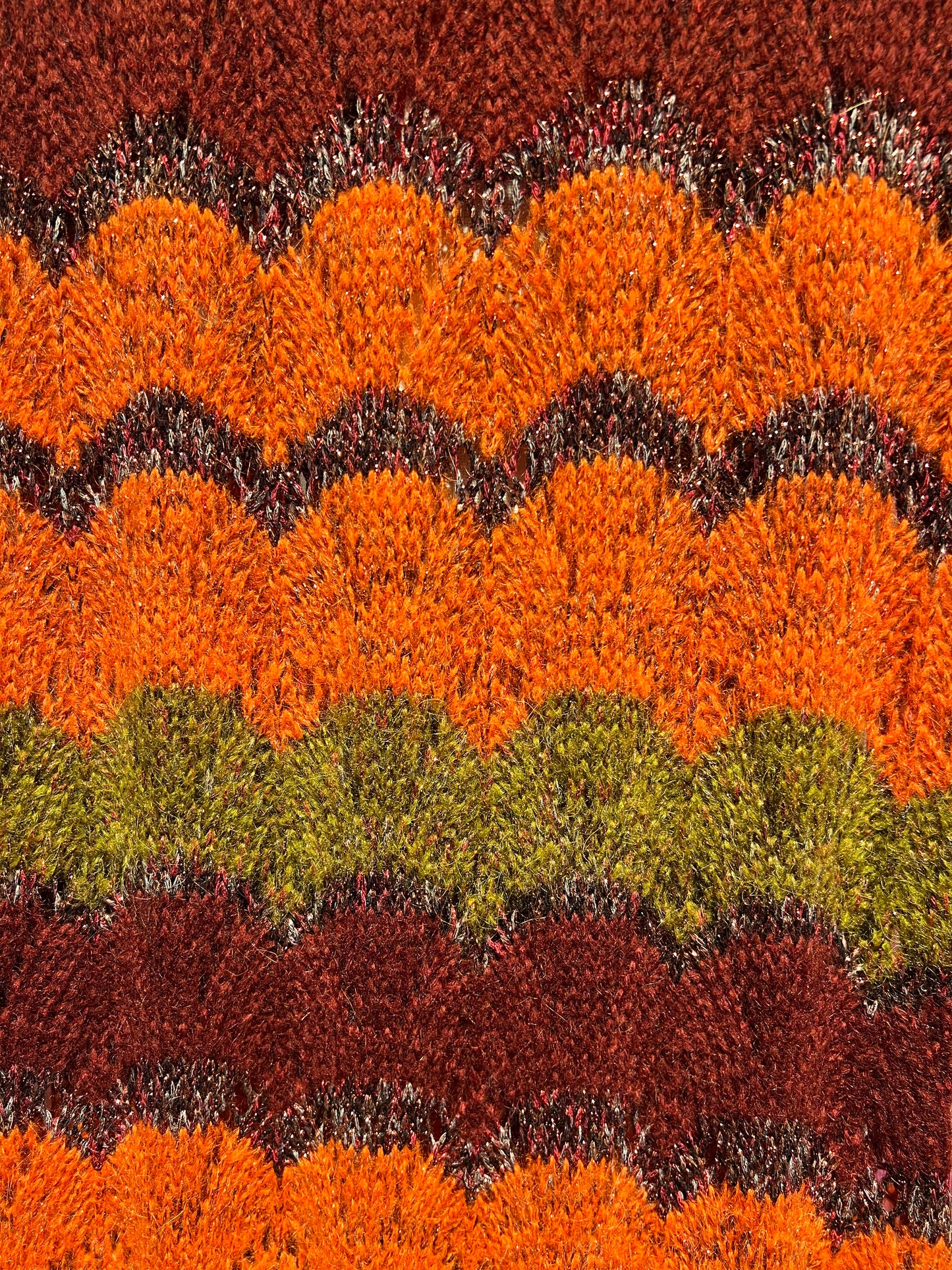Colour Market meno 50% gonna lunga in maglia rigata ruggine/arancio