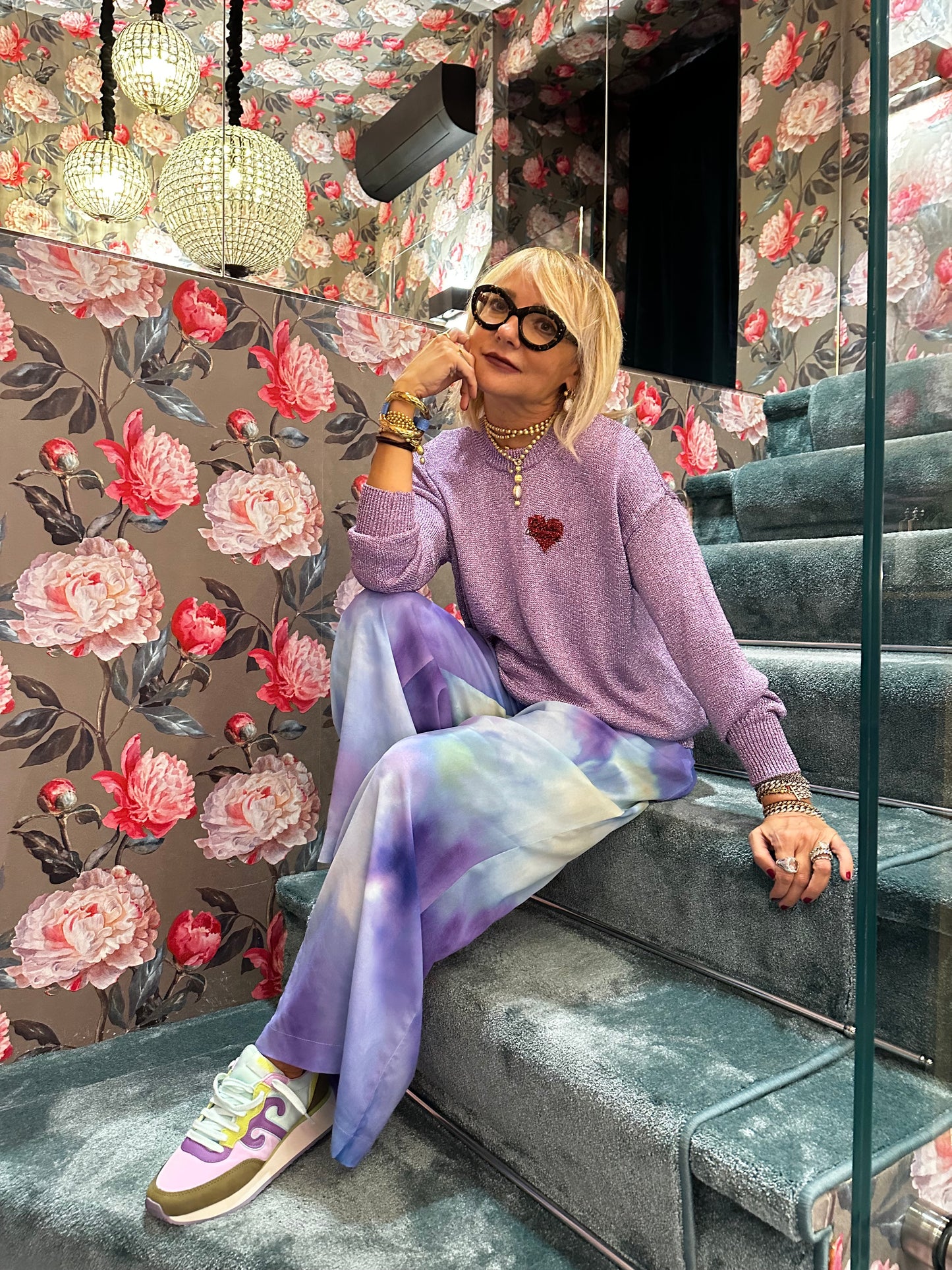 I love my pants occasione imperdibile pantalone palazzo tie dye indaco