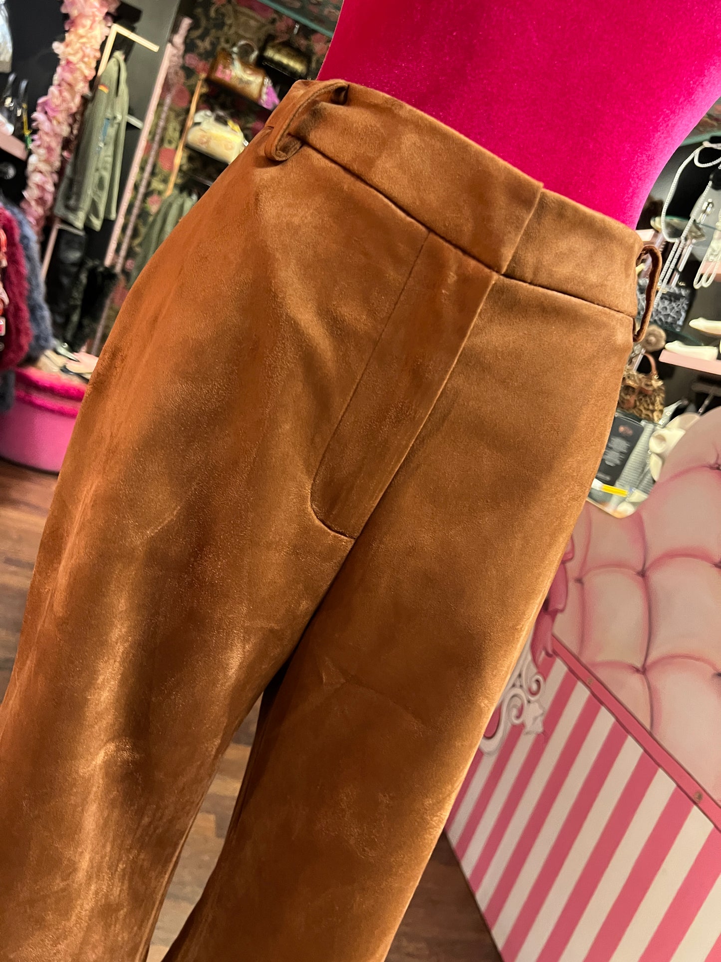 Amosa pantalone a zampa ecosuede