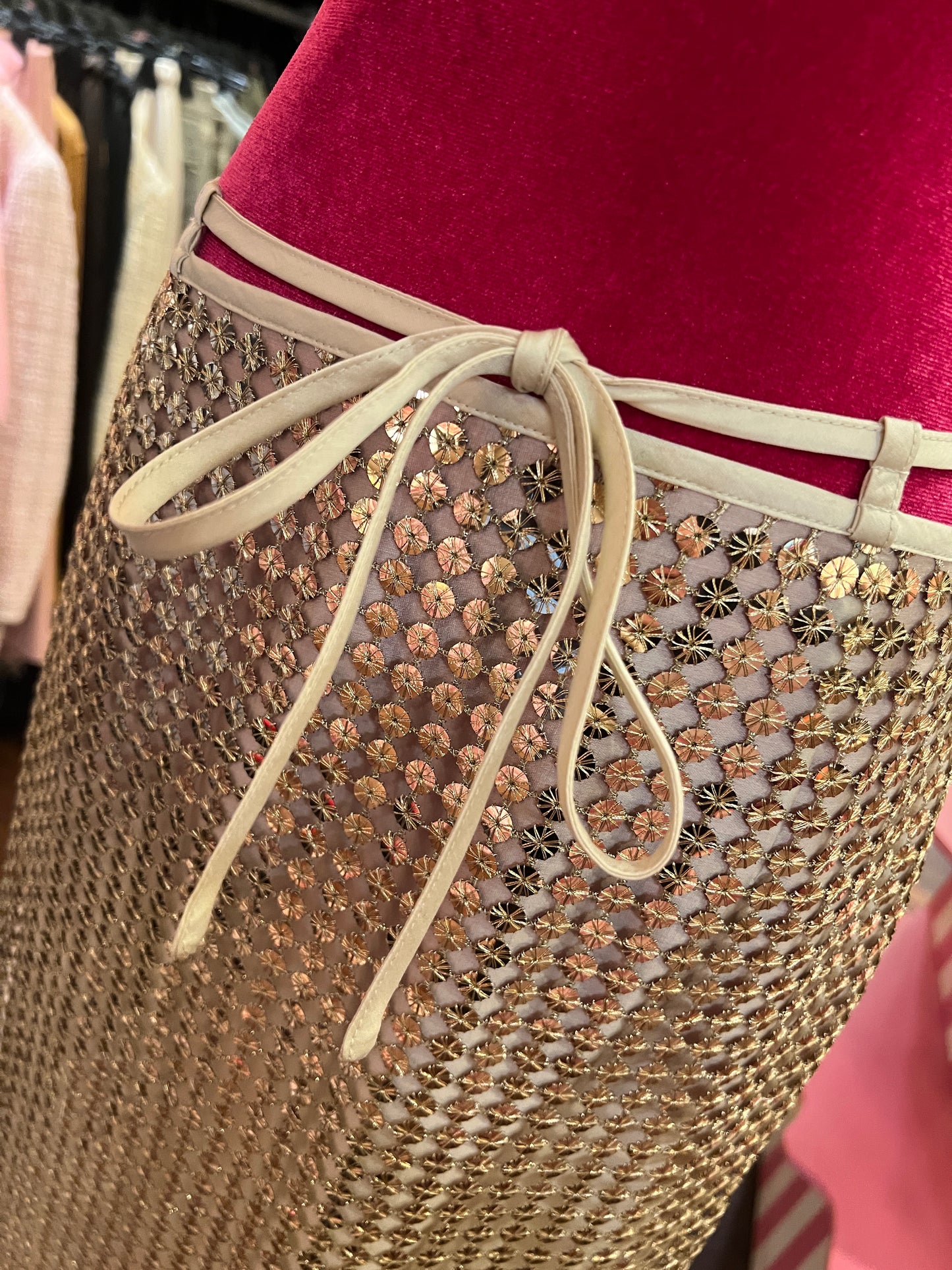 Isabelle Blanche Paris -40% di sconto gonna longuette in paillettes