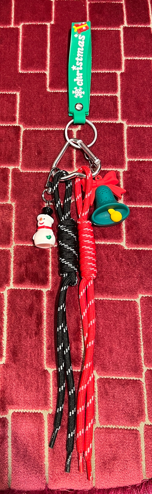 Charms campana verde pupazzo di neve