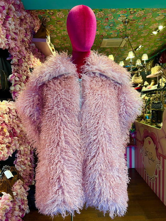 Snow-up Milano gilet ecopelliccia di Mongolia color rosa