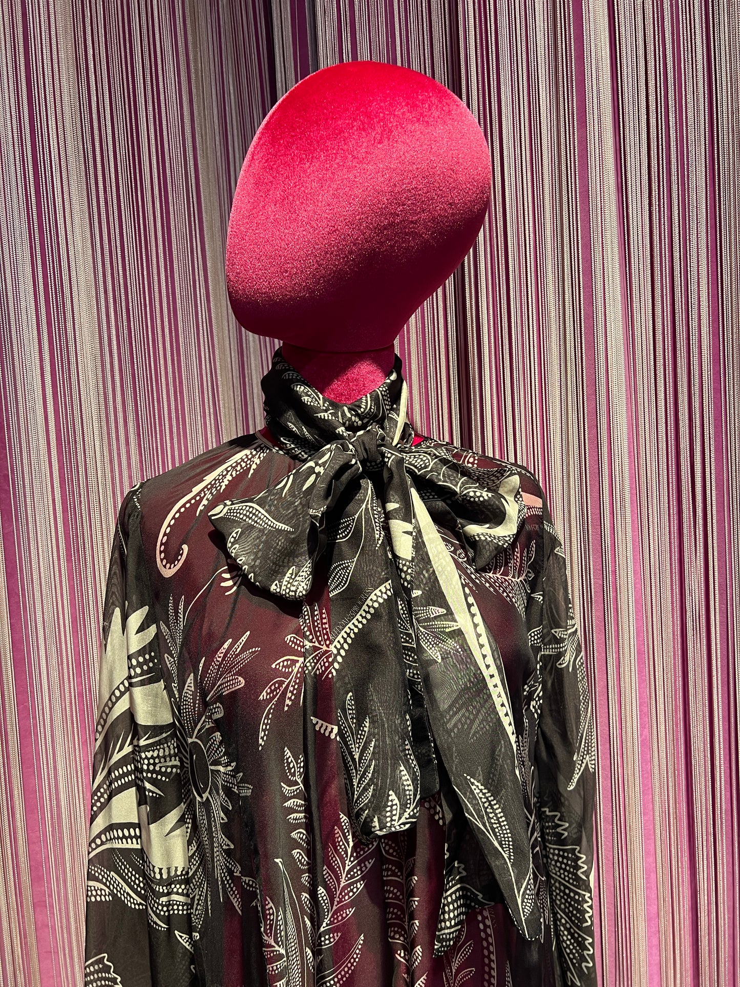 5 Progress camicia fantasia winter garden marrone con sciarpa rimovibile