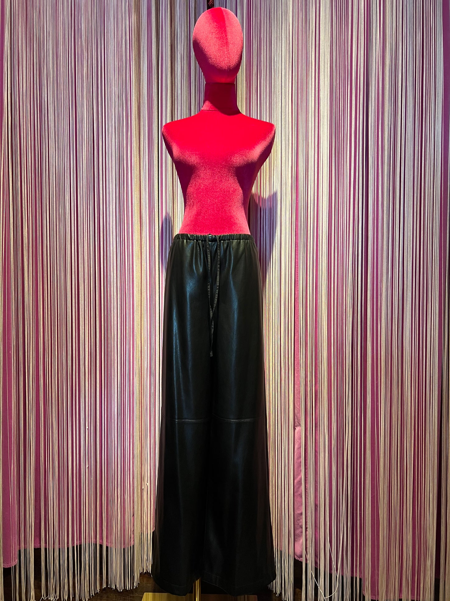 Isabelle Blanche Paris meno 30% pantalone palazzo in ecopelle