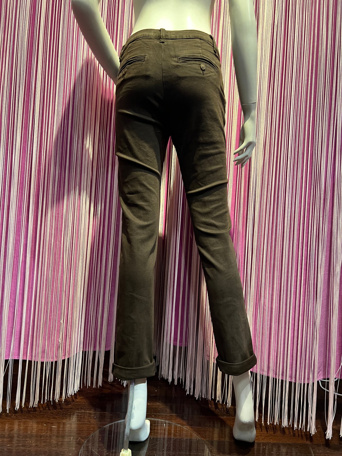 Mon amour Paris pantalone cioccolato con risvolto