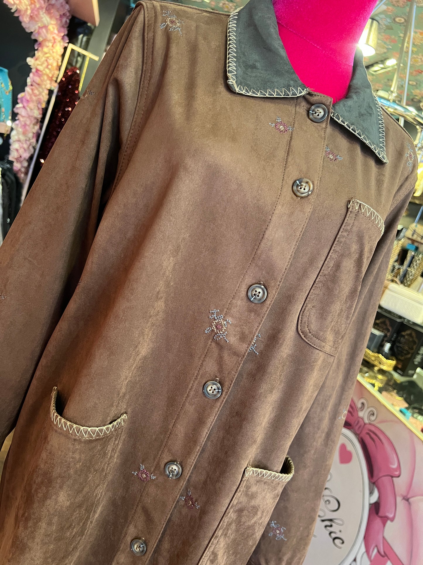Mon amour Paris giacca camicia ecosuede