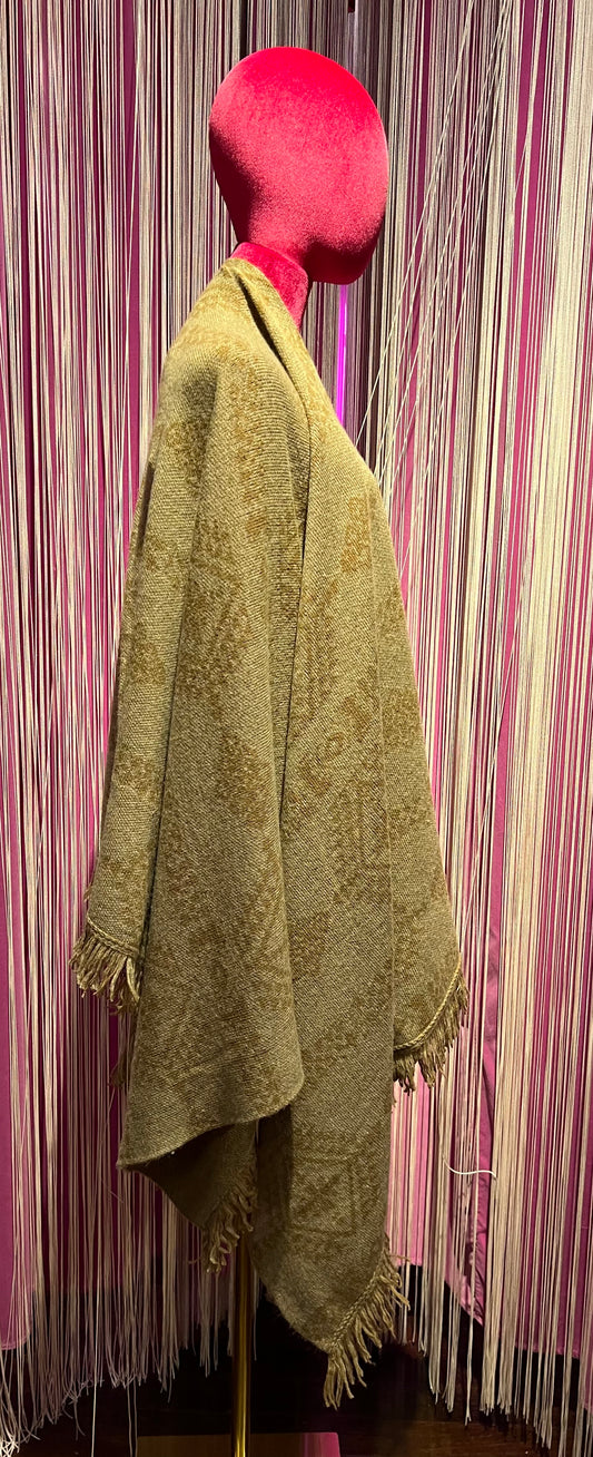 Tooco poncho fantasia cammello sconto-50%