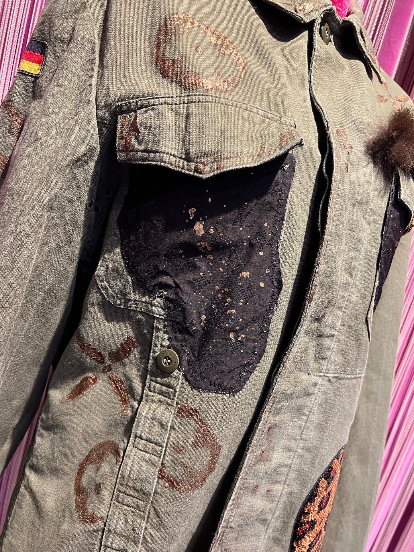 ABpink🩷 giacca LV patch boucle cuore nero vestibilita’ 40/44