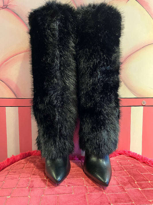 Stivale ecopelle ed ecopelliccia