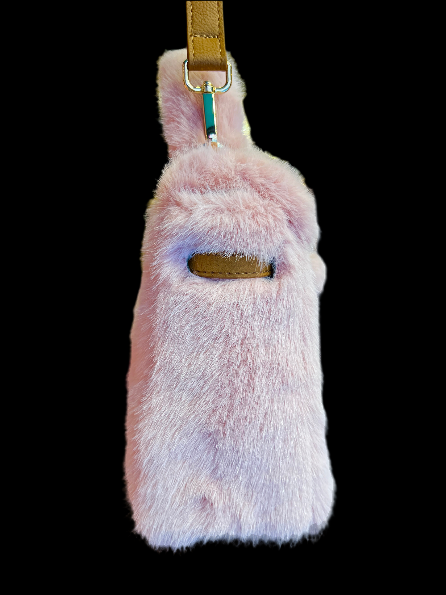 Snow-up Milano borsa ecopelliccia ed ecopelle, con tracolla colore rosa cipria