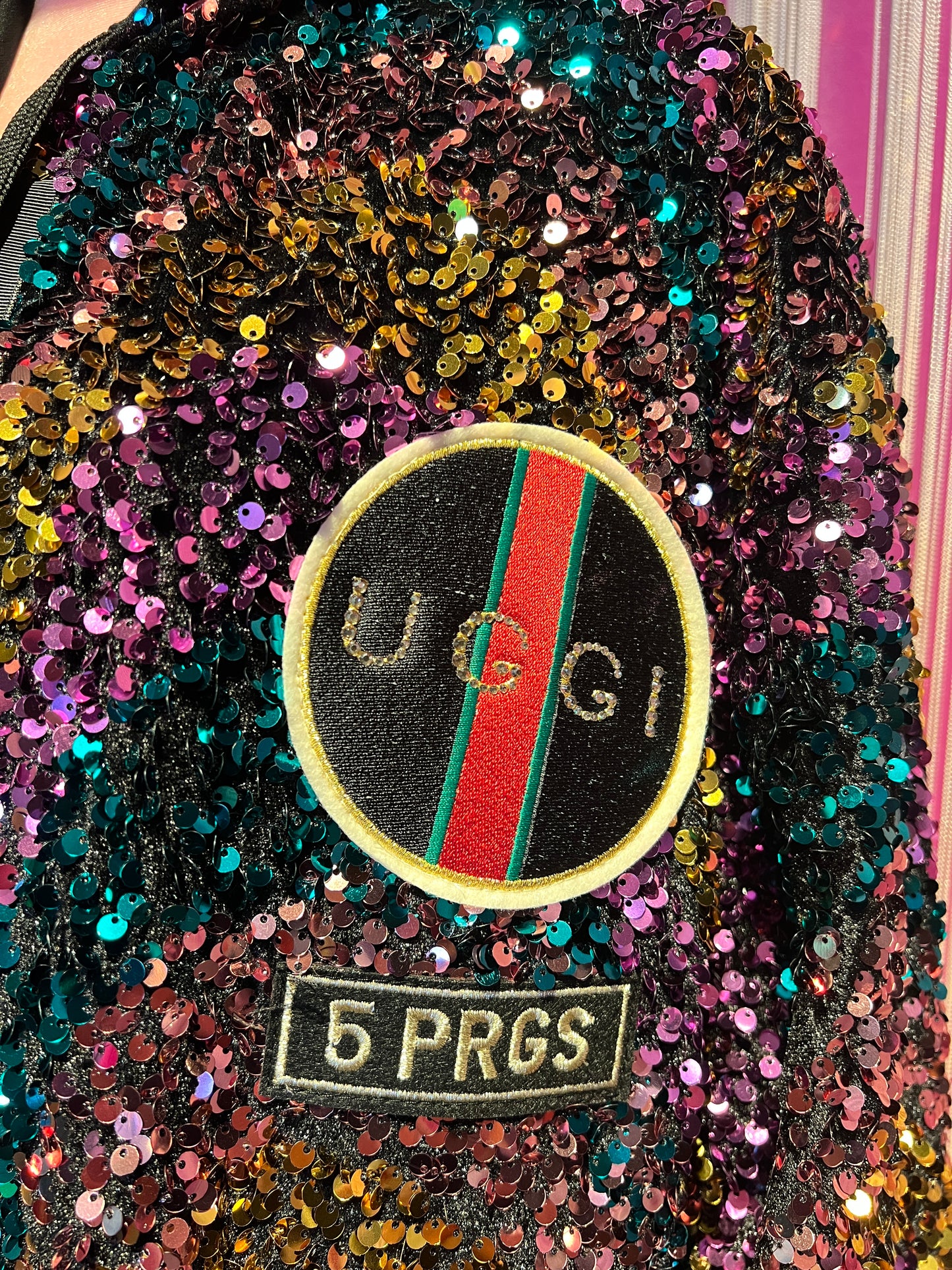 5 Progress bomber oversize full paillettes multicolor