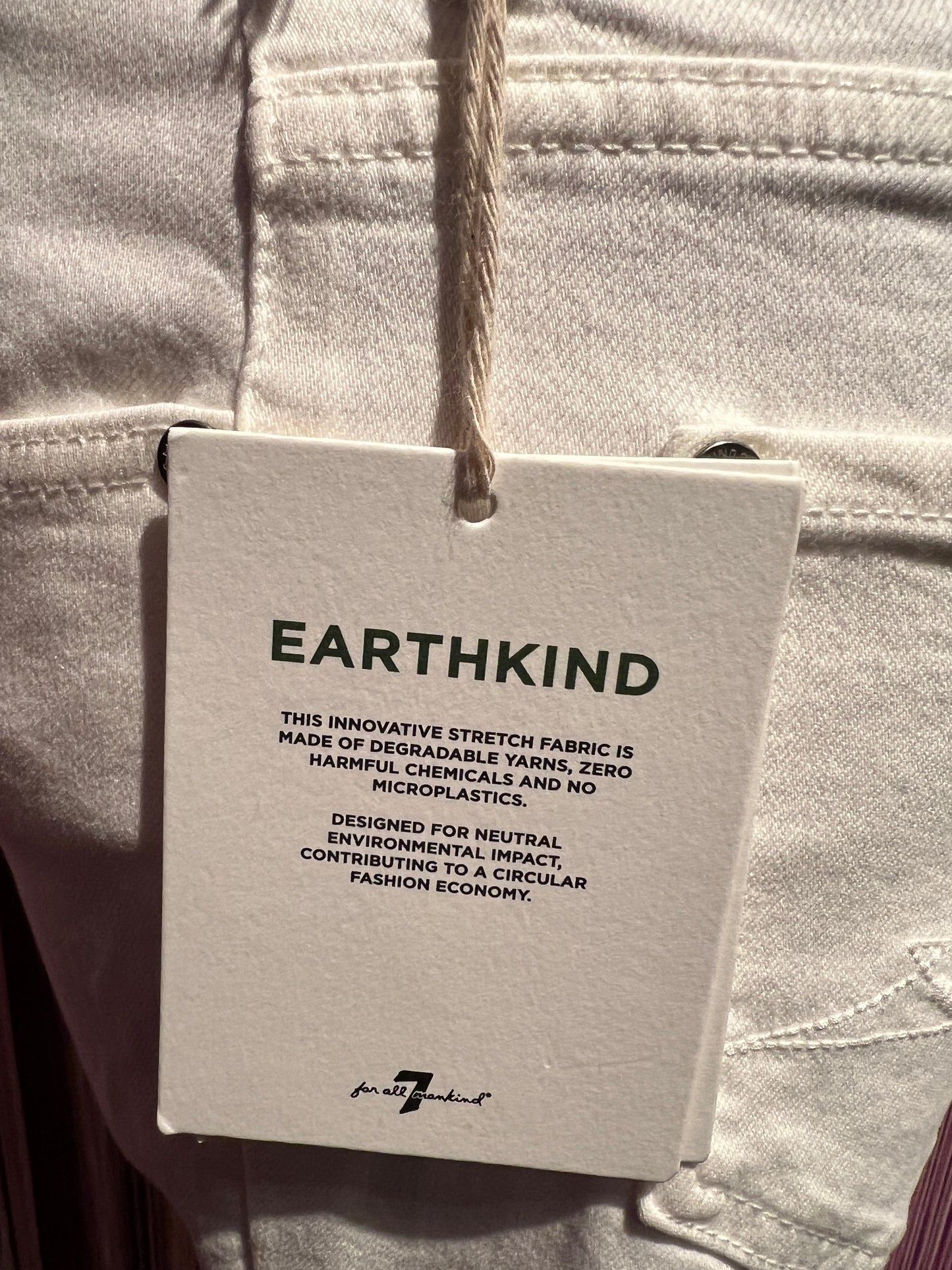 7 for all mankind jeans bianco elasticizzato slim zampetta