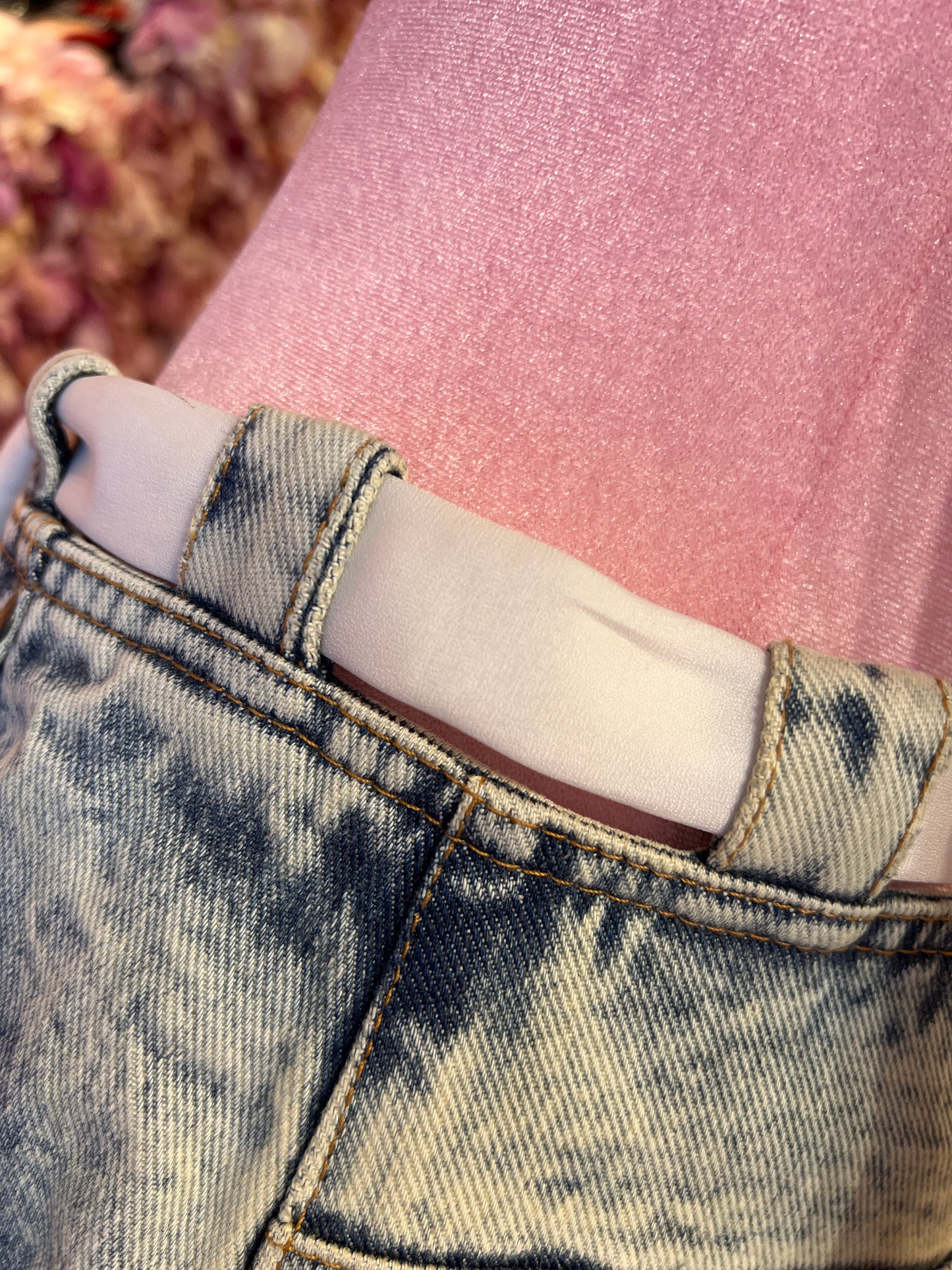 Front street jeans largo super aged con cinta cravatta