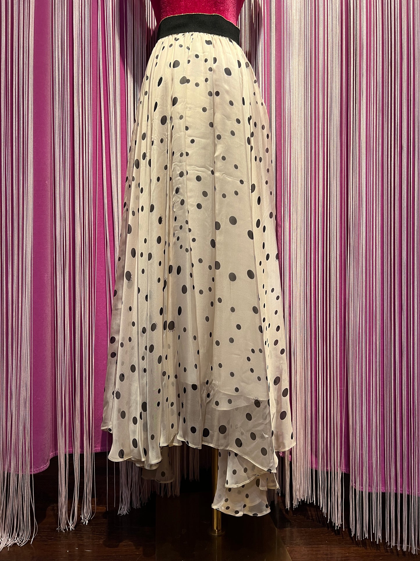 5 Progress maxi gonna pois chiffon misto seta