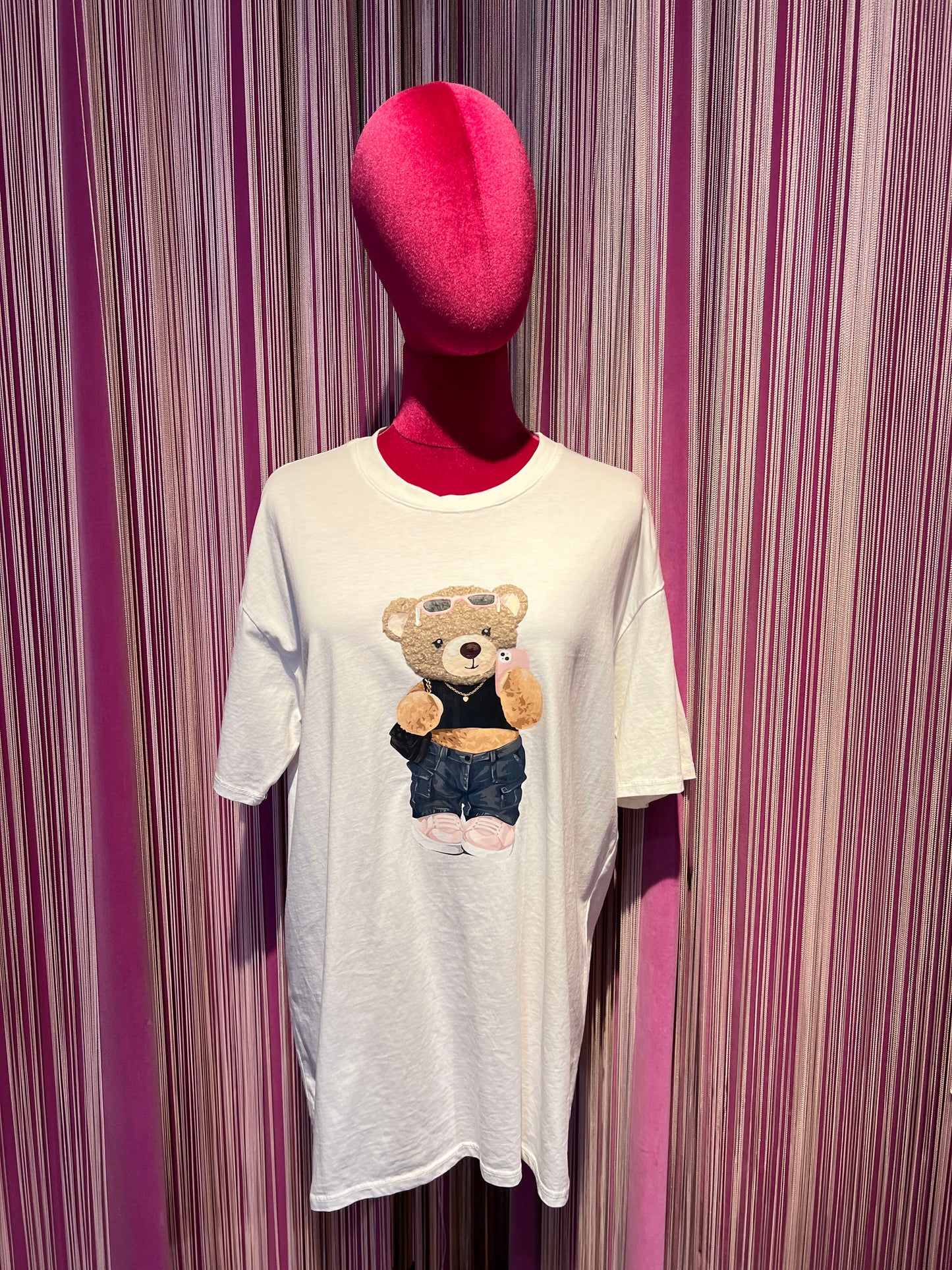 Mon amour Paris -20% di sconto t shirt cotone bianca con teddy